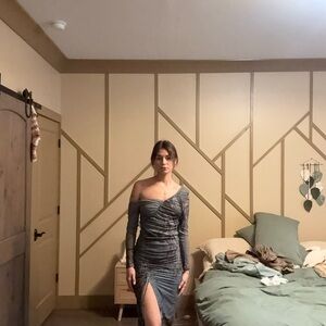 Moon River Charcoal Dress